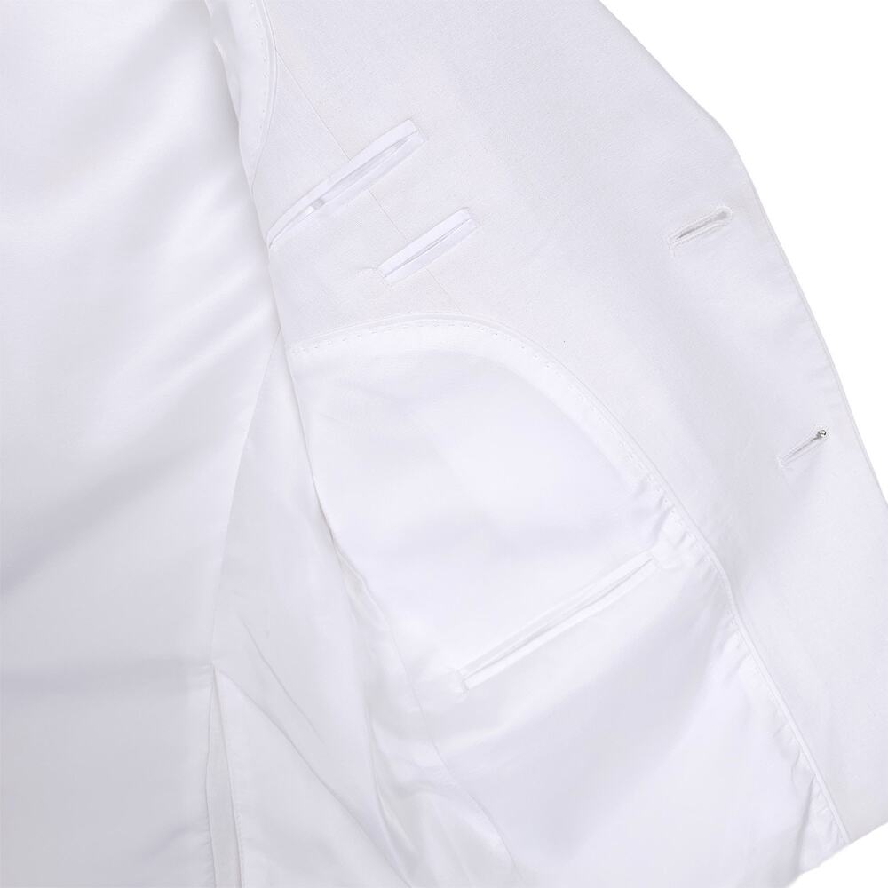 Bar III Mens Slim Fit Sport Coat Blazer 36S White Solid Linen Cotton Blend NWT - Picture 9 of 16